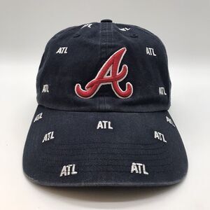 Atlanta Braves ATL Navy Blue Ball Cap Strapback OSFM ’47 Hat Embroidered A Logo